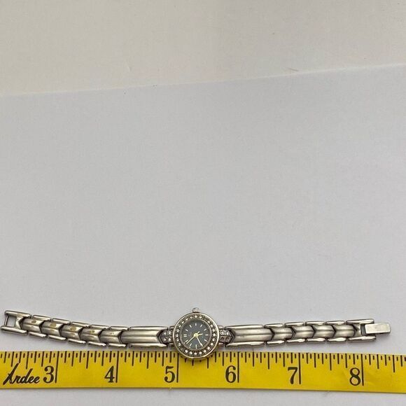 Berenger Women's Stainless Steel Solid Brass Japan Movement Studded Round Watch - Picture 9 of 11